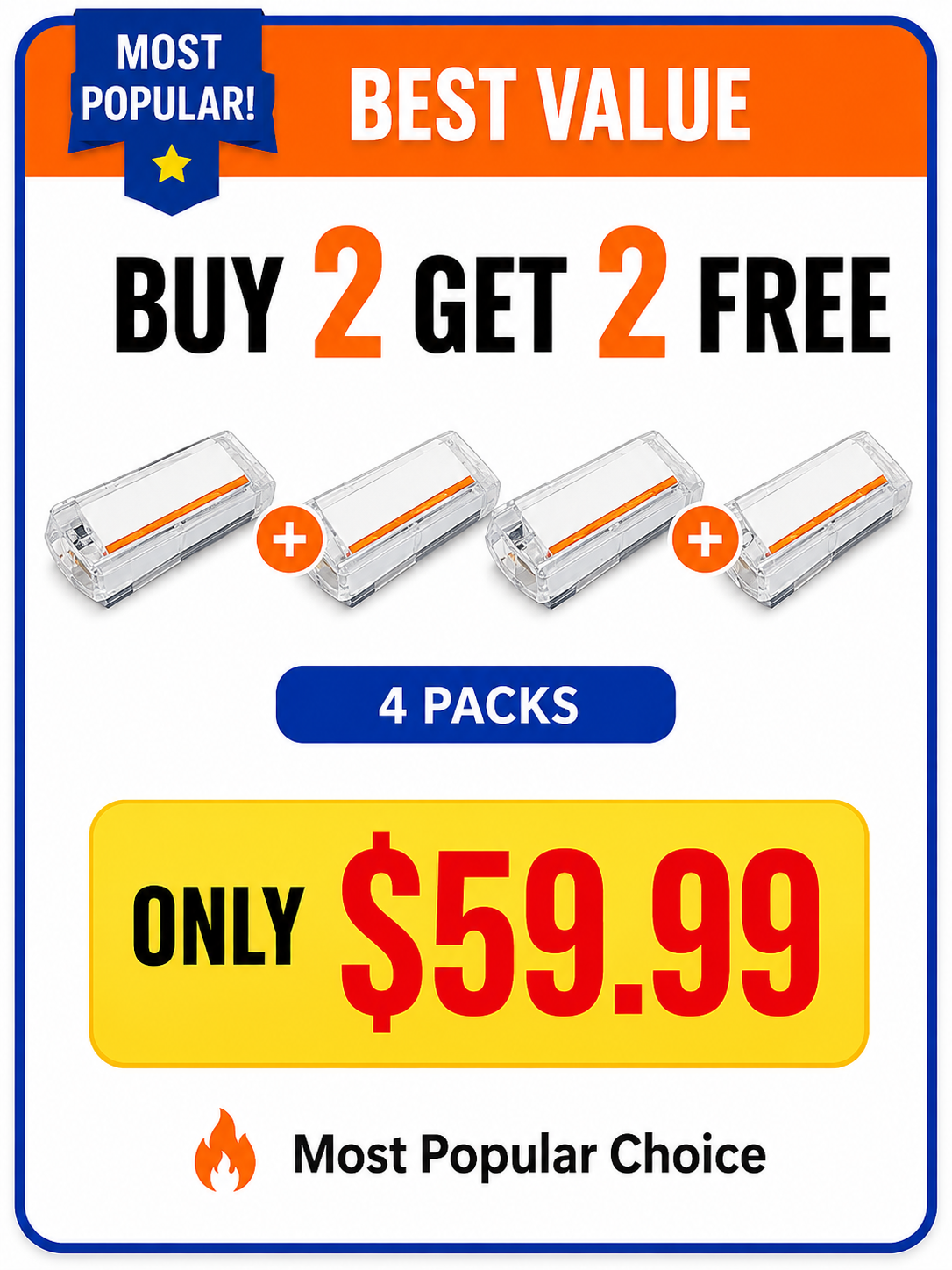 ⭐ BEST VALUE  BUY 2 GET 2 FREE 4 PACKS ONLY $59.99
