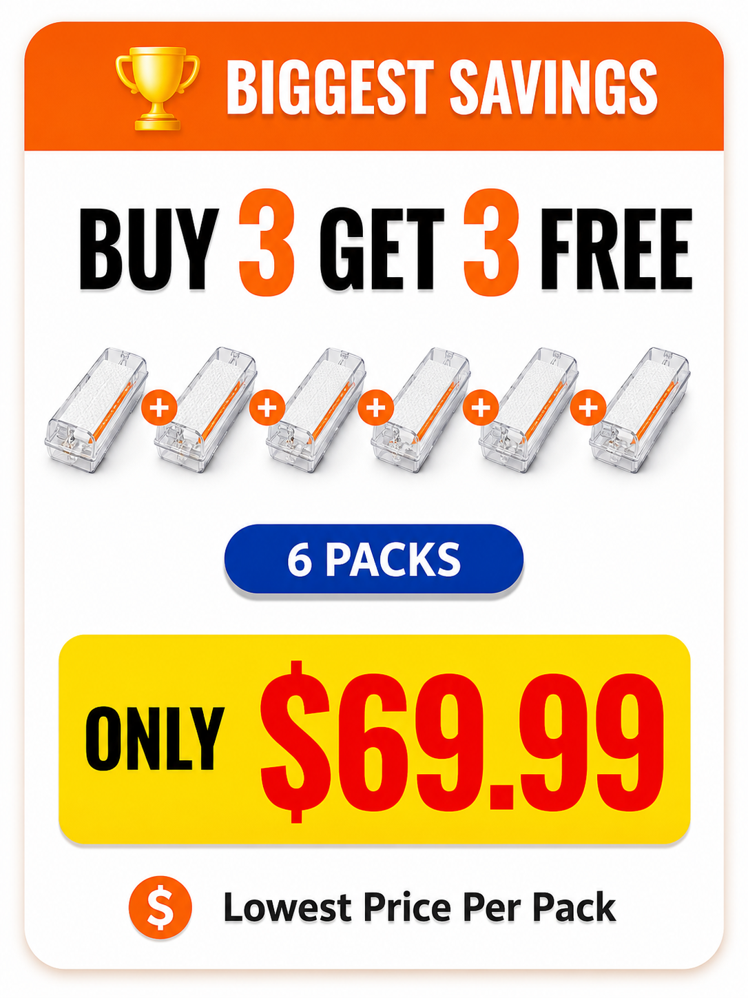 🏆 BIGGEST SAVINGS  BUY 3 GET 3 FREE 6 PACKS ONLY $69.99