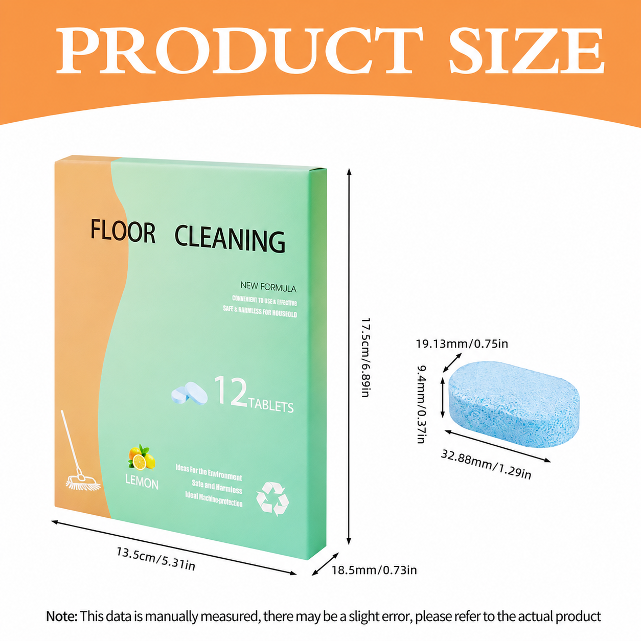 Floor Cleaning Tablets available in lemon or mint scent eco-safe materials remove grime and odors effectively dries quickly with no residue for all household floor cleaning